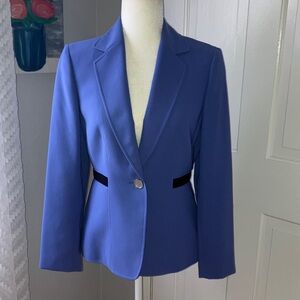 Lovely blue two tone spring jacket blazer 4
